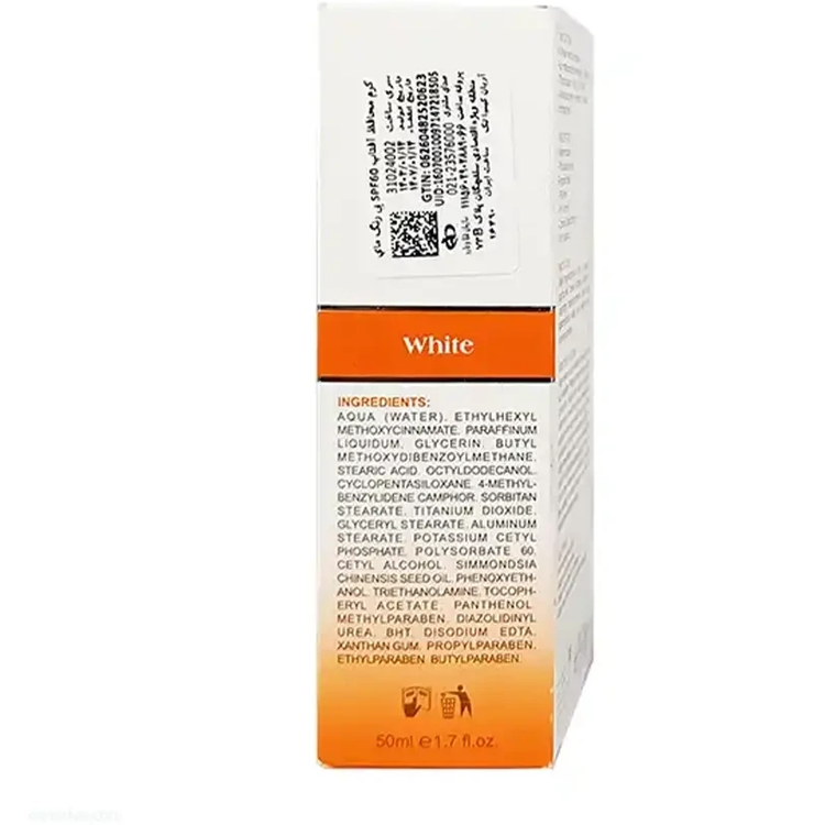 کرم ضد افتاب مای spf60 بی رنگ 50 میلی